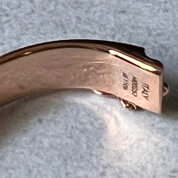 Louis Vuitton Monogram Hinged Bangle Bracelet Rose Gold Tone Size S - Picture 7 of 11